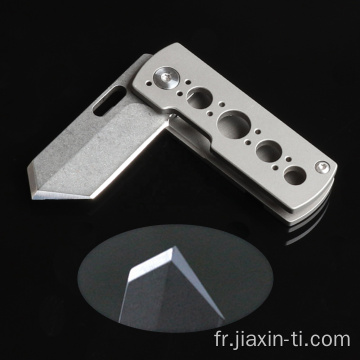 Survival EDC Porte-clés Titane Mini Couteau Pliant